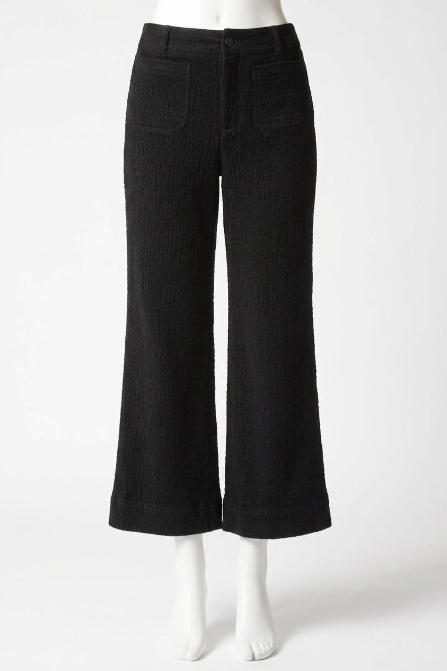 NEW HABITAT rustic stretch cord patch pocket ankle pant in black